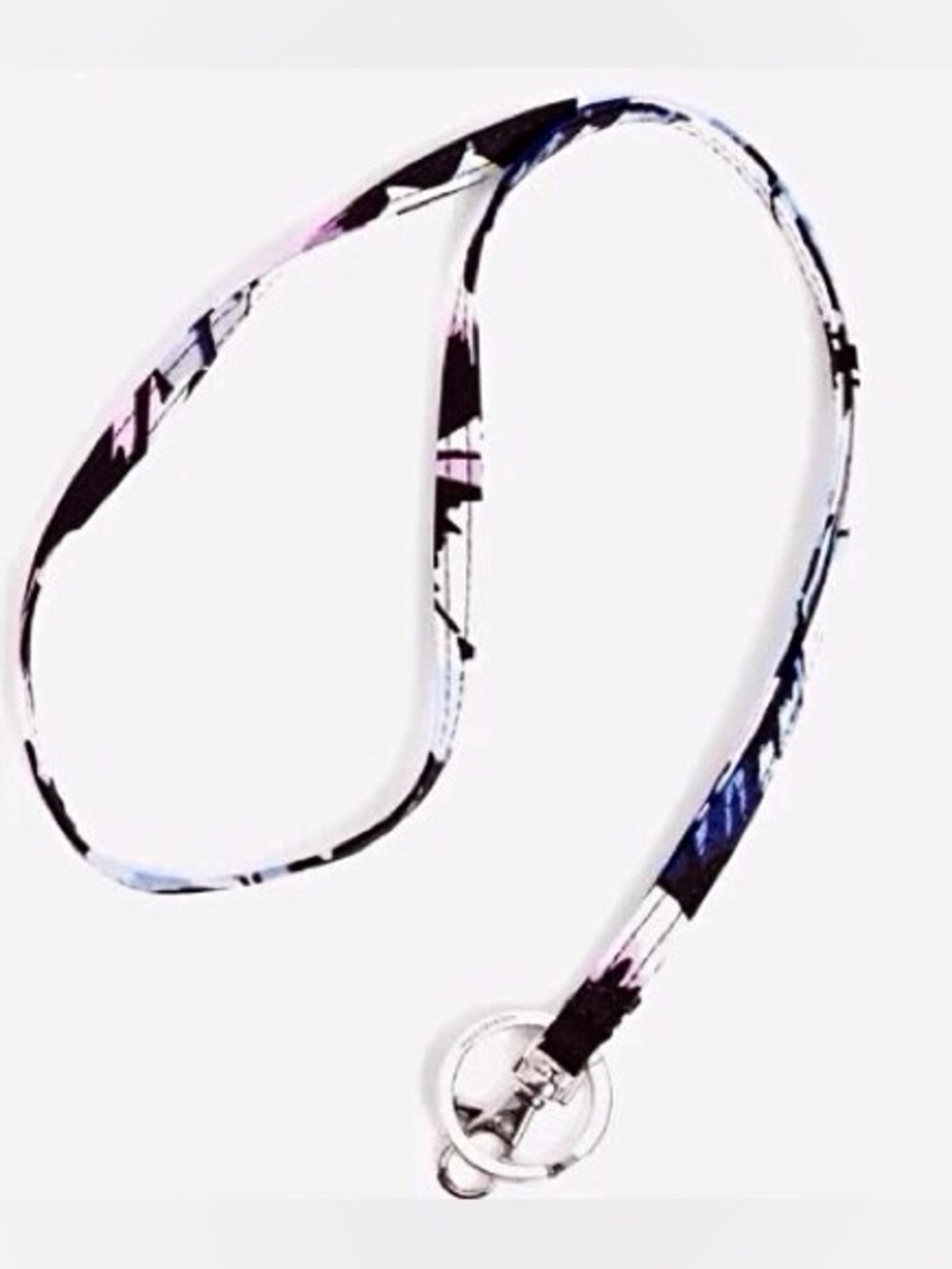 Vera Bradley Plum Pansies Lanyard NWT
